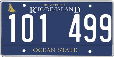 RI license plate 101499