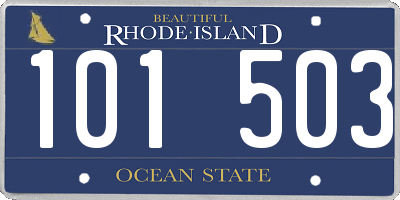 RI license plate 101503