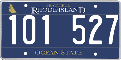 RI license plate 101527