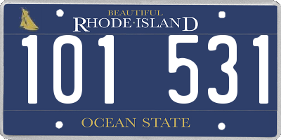 RI license plate 101531
