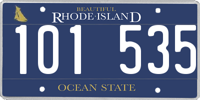 RI license plate 101535