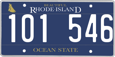 RI license plate 101546