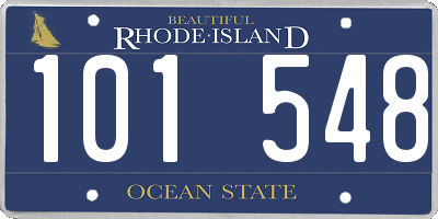 RI license plate 101548