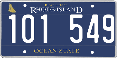 RI license plate 101549