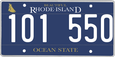 RI license plate 101550
