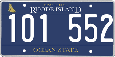 RI license plate 101552