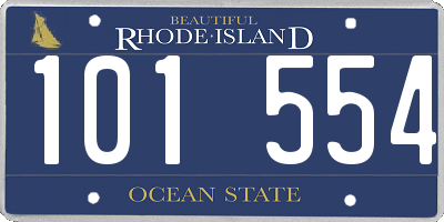 RI license plate 101554