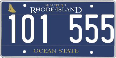 RI license plate 101555