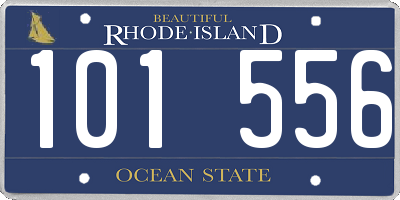 RI license plate 101556