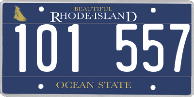 RI license plate 101557