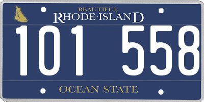 RI license plate 101558