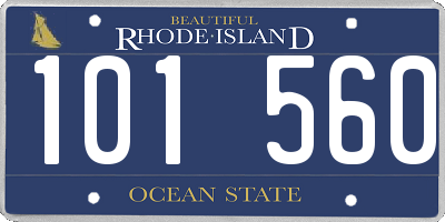 RI license plate 101560