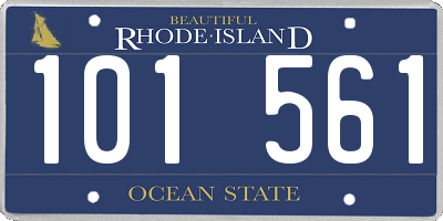 RI license plate 101561
