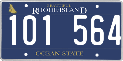 RI license plate 101564