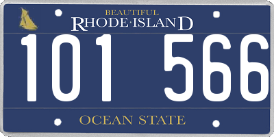 RI license plate 101566