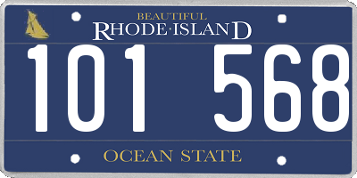 RI license plate 101568