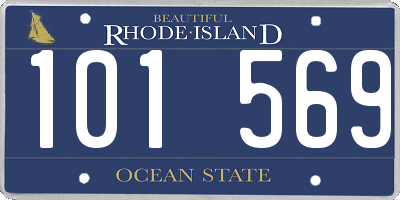 RI license plate 101569
