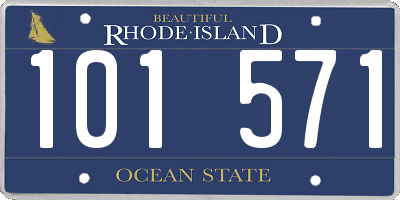 RI license plate 101571