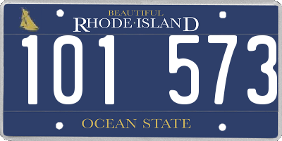 RI license plate 101573