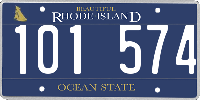 RI license plate 101574