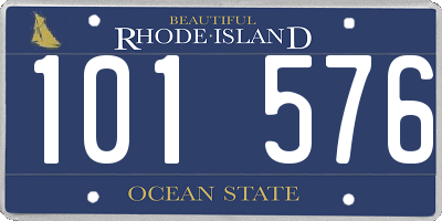 RI license plate 101576