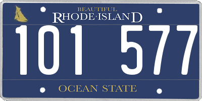 RI license plate 101577