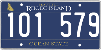 RI license plate 101579