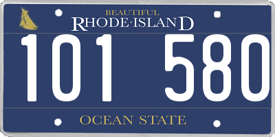 RI license plate 101580