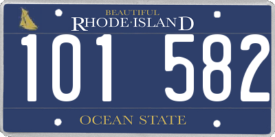 RI license plate 101582
