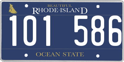RI license plate 101586