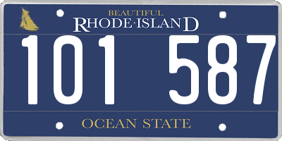 RI license plate 101587