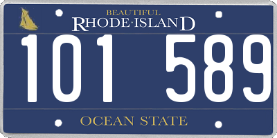 RI license plate 101589