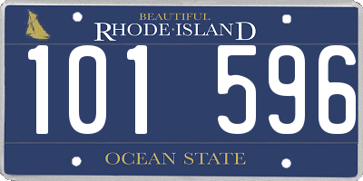 RI license plate 101596