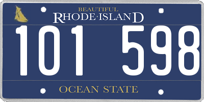 RI license plate 101598