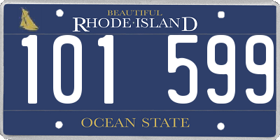 RI license plate 101599