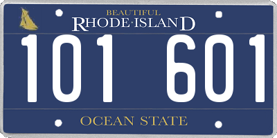 RI license plate 101601