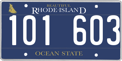 RI license plate 101603