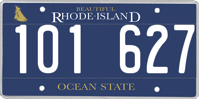 RI license plate 101627