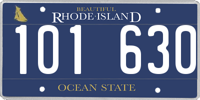 RI license plate 101630