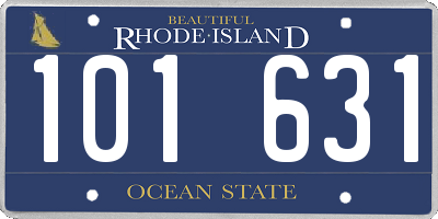 RI license plate 101631