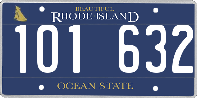 RI license plate 101632