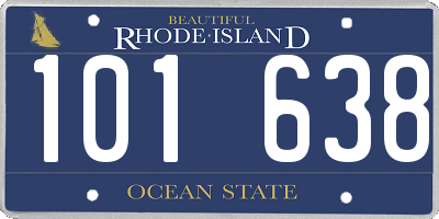 RI license plate 101638
