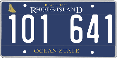 RI license plate 101641