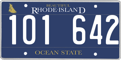 RI license plate 101642