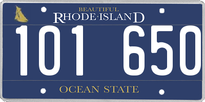 RI license plate 101650