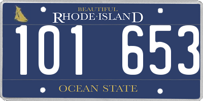 RI license plate 101653