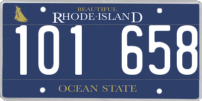 RI license plate 101658
