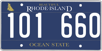 RI license plate 101660