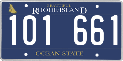 RI license plate 101661