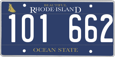 RI license plate 101662